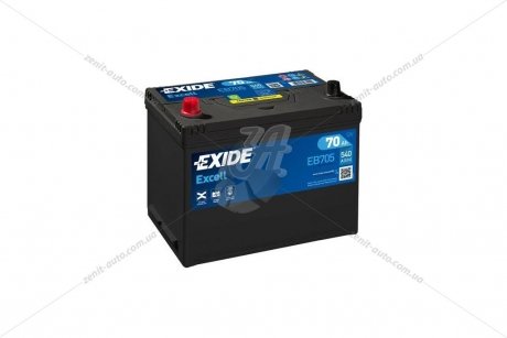 АКБ 6СТ-70 L+ (пт540) (необслуж) Asia EXCELL EXIDE EB705