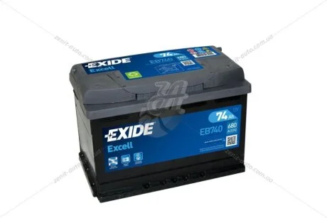 АКБ 6СТ-74 R+ (пт680) (необслуг) EXCELL Exide EXIDE EB740