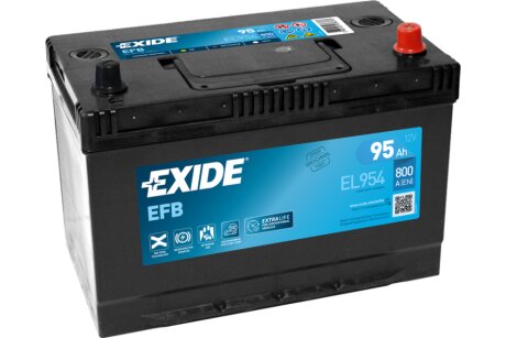 АКБ 6СТ-95 R+ (пт800) (необслуж) Asia EFB (Start/Stop) EXIDE EL954