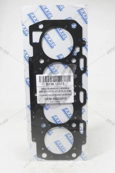 Прокладка ГБЦ (0,92mm) FIAT DOBLO (01-) (119, 223), OPEL VECTRA C (05-), SUZUKI SX4 (06-) 1.9D EXXEL B030.12373 (фото 1)