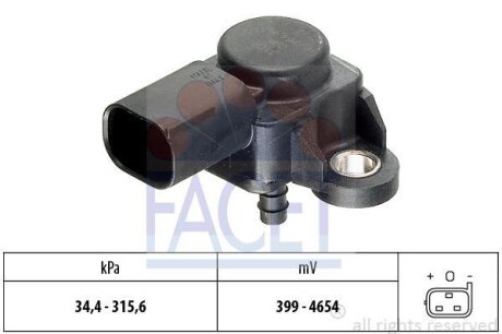 Датчик давления воздха MB A, C, E, S, M, G, Sprinter (05-19)/Jeep Grand Cherokee (05-10) 3.0 CRD FACET '103165