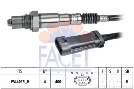 Датчик кислорода Clio II 1.4, 1.6, 2.0 (99-09) FACET '108283