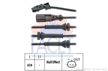 Датчик ABS Clio III (05-14)/Logan (04-) FACET '210056