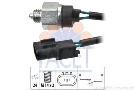 Датчик заднього ходу Hyundai SantaFe (01-) (7.6315) Facet FACET '76315