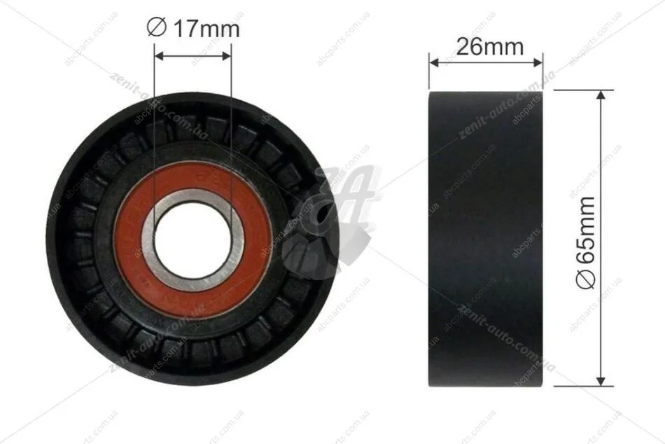 Ролик ремня генератора натяжной Fiat Linea (07-)/Opel Astra J,H,Corsa C,D/CIitroen Berlingo (08-),C3 (03-,09-),C4,C5 Fast FAST FT44539 (фото 1)