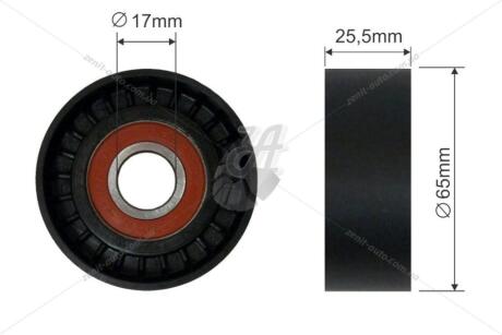 Ролик ремня генератора обводной Fiat Doblo 1.6mjtd, 2.0mjtd (09-) (+ас) FAST FT44574