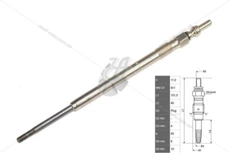 Свічка розжарювання Fiat Ducato 2.3/3.0JTD (06-) (FT82706) Fast FAST 'FT82706