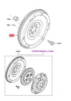 Маховик 2,4 tdci Transit (06-14) FORD 1439428