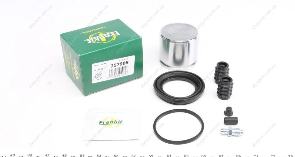 Ремкомплект супорту переднього Nissan Primera (P12) (d=57mm)(Lucas)(+поршень) Frenkit FRENKIT 257908 (фото 1)