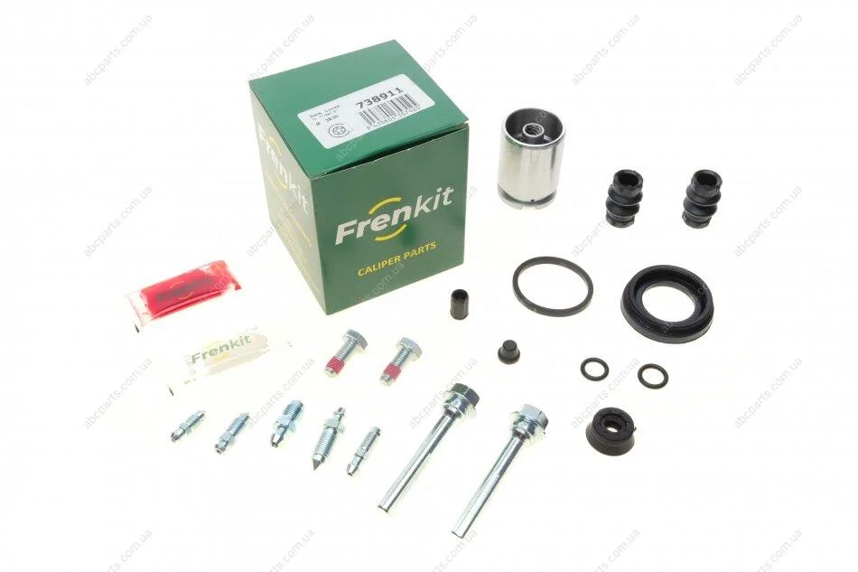 Ремкомплект супорту заднього Audi/Ford/Honda/Opel/Peugeot/Renault/Skoda/VW (d=38mm)(Lukas/TRW)(+поршень/напрямні) Frenkit FRENKIT 738911 (фото 1)