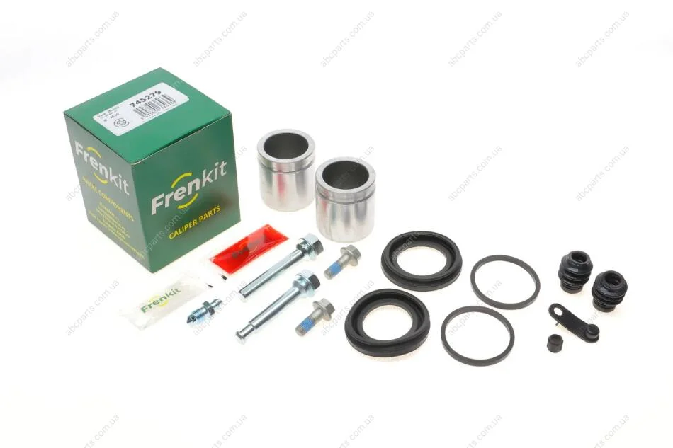 Ремкомплект супорту переднього Hyundai Santa Fe II/Kia Sorento II (d=45mm)(Mando)(+2 поршня/направляючі) Frenkit FRENKIT 745279 (фото 1)