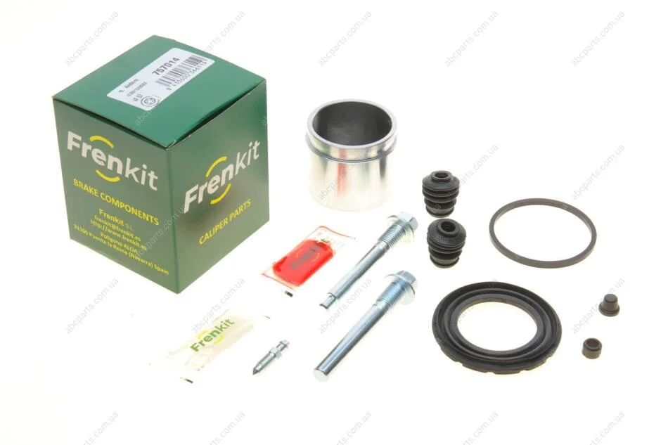 Ремкомплект суппорта переднего (d=57mm + поршень + направляющие) Dodge Caliber (06-)/Mitsubishi ASX (10-), Lancer (07-) ver.Akebono Frenkit FRENKIT '757014 (фото 1)