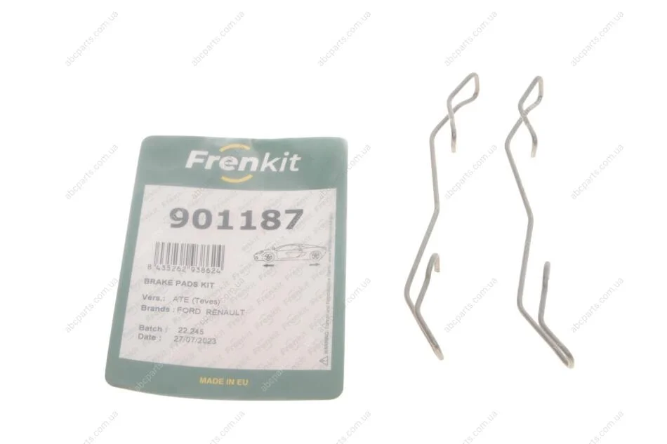 Комплект інсталяційний гальмівних колодок передніх Ford Focus/Transit Connect 02-13 (Ate) Frenkit FRENKIT 901187 (фото 1)