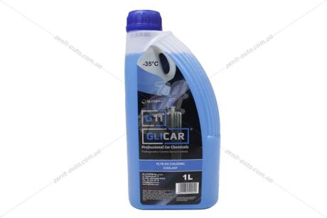 Антифриз LIQUID G11 BLUE (-35С), 1л, (синий) GLICAR GL 110100