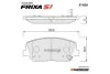 Колодки тормозные передние Hyundai Grandeur (11-) / KIA Optima (10-) (металлокерамические) (SP1403, SP1720, SP1721) FRIXA Hankook S1H28 (фото 1)