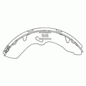 Колодка гальмівна Hyundai Mighty 2.5t (гальмівний барабан передн. 320*75 задн. 320*85) HI-Q Hi-Q (SANGSIN) 'SA011