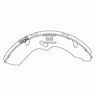Колодка гальмівна заднього колеса HD45/HD65/HD72/HD78 (гальмівний барабан 320*85) HI-Q Hi-Q (SANGSIN) 'SA014