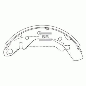Колодки гальмівні Матіз/Спарк зад барабанна (к-т 4 шт) HI-Q Hi-Q (SANGSIN) 'SA086