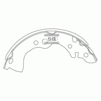 Колодки гальмівні задні (барабанного типу) Nissan Almera Classic (06-) HI-Q Hi-Q (SANGSIN) 'SA131