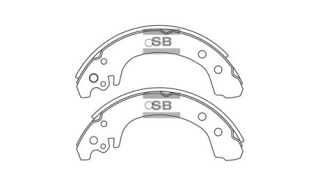 Колодки гальмівні задні (барабанного типу) Toyota Corolla (03-) HI-Q Hi-Q (SANGSIN) 'SA215