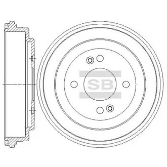 Барабан гальміний (кратно 2) Accent III (05-) (D=243,2mm) (SD1094) HI-Q Hi-Q (SANGSIN) 'SD1094