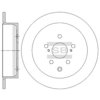 Диск гальмівний (кратно 2) задній Lexus RX350 (08-) (D=309.0mm) HI-Q Hi-Q (SANGSIN) 'SD4035