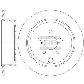 Диск гальмівний (кратно 2) задній Subaru Legacy V (09-) (D=285.8mm) HI-Q Hi-Q (SANGSIN) 'SD4706