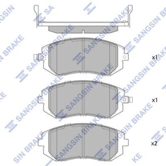 Колодки гальмівні передні Subaru Forester (03-), Impreza (02-) HI-Q Hi-Q (SANGSIN) 'SP1367