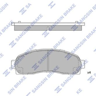Колодки гальмівні передні Ford Explorer (-06), Pontiac Torrent (06-) HI-Q Hi-Q (SANGSIN) 'SP1369