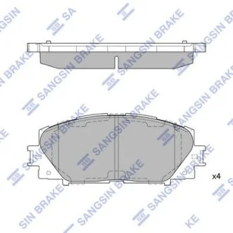 Колодки гальмівні передні Lexus CT200h (ZWA1) (11-), Prius (10-) (SP1377A) HI-Q Hi-Q (SANGSIN) 'SP1377A