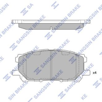 Колодки гальмівні передні Lexus RX330 (04-), RX400H (06-) HI-Q Hi-Q (SANGSIN) 'SP1456