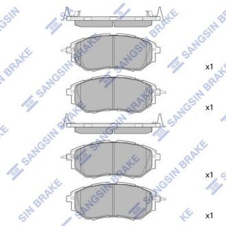 Колодки гальмівні передні Subaru B9 Tribeca (06-), Legacy (05-) HI-Q Hi-Q (SANGSIN) 'SP1534
