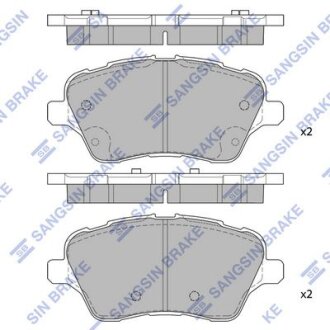 Колодки гальмівні передні Ford B-MAX (12-), Fiesta VI (12-), Ford Ttransit Courier (14-) HI-Q Hi-Q (SANGSIN) 'SP1811