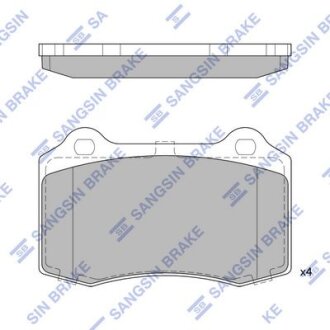 Колодки гальмівні передні Volvo S60 (04-), Peugeot 406 (-06) HI-Q Hi-Q (SANGSIN) 'SP1854