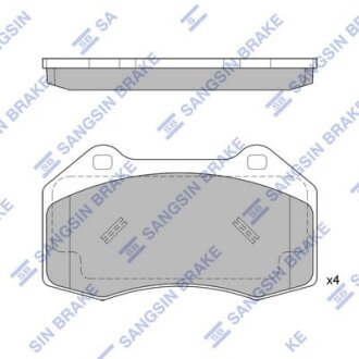 Колодки гальмівні передні Renault Clio III (06-), Megane II, III HI-Q Hi-Q (SANGSIN) 'SP1877