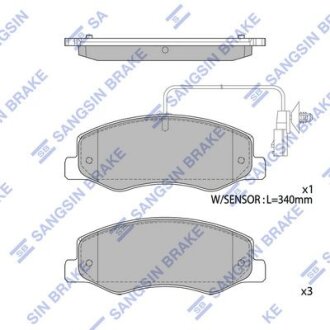 Колодки гальмівні задні Renault Master III (10-), Opel Movano (10-) HI-Q Hi-Q (SANGSIN) 'SP1970