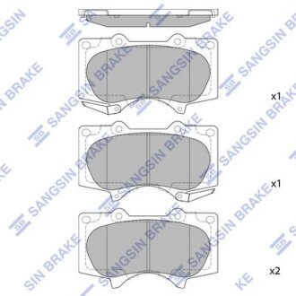 Колодки гальмівні передні Toyota FJ Cruiser (07-), Hi-Lux (13-), Tacoma (05-) HI-Q Hi-Q (SANGSIN) 'SP2033