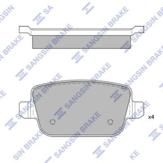 Колодки гальмівні задні Ford Galaxy (06-), Kuga (08-), Mondeo (08-),Volvo V70 III (BW) (07-) (SP2101-R) HI-Q Hi-Q (SANGSIN) 'SP2101R