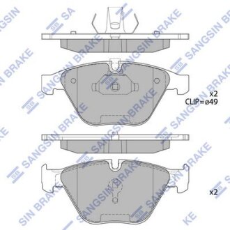 Колодки гальмівні передні BMW 3 (E90) (05-) HI-Q Hi-Q (SANGSIN) 'SP2210
