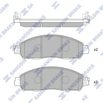Колодки гальмівні передні Nissan Leaf (18-) (SP4080) HI-Q Hi-Q (SANGSIN) 'SP4080
