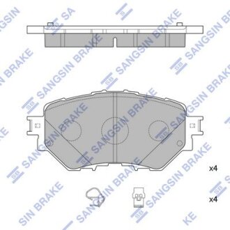 Колодки гальмівні передні Mazda 3 (14-) HI-Q Hi-Q (SANGSIN) 'SP4123