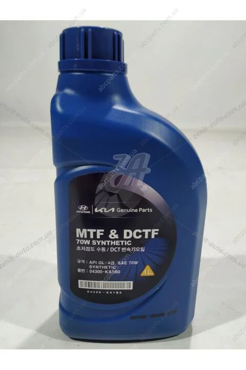 Масло РКПП 70W MTF & DCTF 1 л GL-4 (7-ступенчатый робот) синт. Mobis Hyundai/Kia/Mobis 04300-KX1B0 (фото 1)
