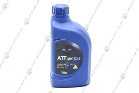 Масло АКПП ATF FLUID-J 1 л Matic-J п/с для пятиступенчатых АКПП A5SR1 или A5SR2 (аналог RED-1) Mobis Hyundai/Kia/Mobis 04500-00140