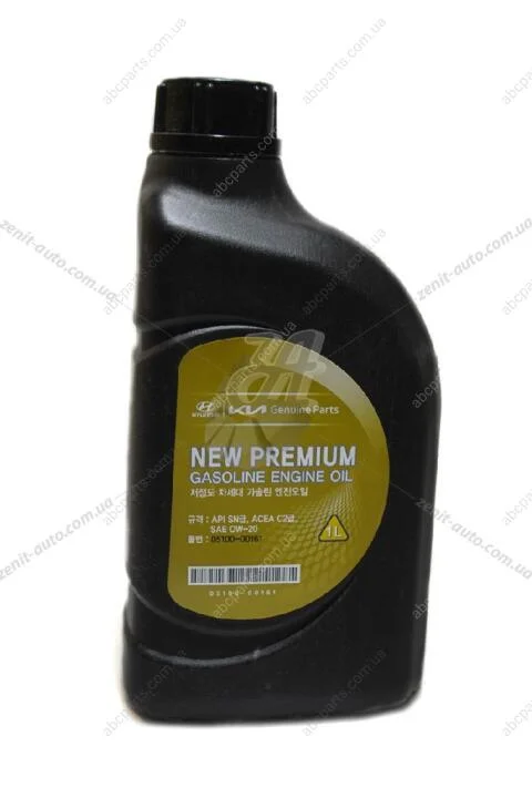 Олива ДВС 0W-20 1 л New Premium SN/C2 синт. Mobis Hyundai/Kia/Mobis 05100-00161 (фото 1)