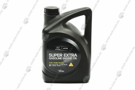 Масло ДВС 5W-30 4 л Super Extra Gasoline SL/GF-3 п/с Mobis Hyundai/Kia/Mobis 05100-00410