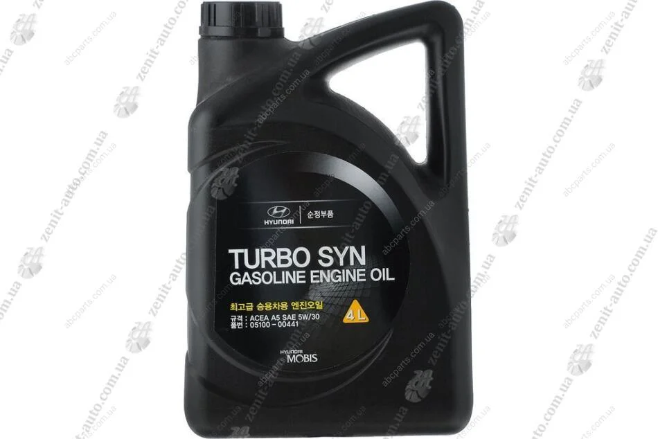 Олива ДВС 5W-30 4 л Turbo Syn Gasoline ACEA A5 синт. Mobis Hyundai/Kia/Mobis 05100-00441 (фото 1)