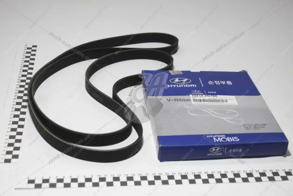 Ремінь полікліновий 6PK2124 Mobis Hyundai/Kia/Mobis 25212-2G760 (фото 1)