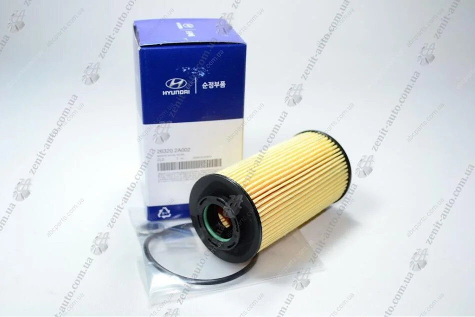Фільтр масляний Service Kit (ущільнювач-2шт, шайба-1шт) Mobis Hyundai/Kia/Mobis 26320-2A002 (фото 1)