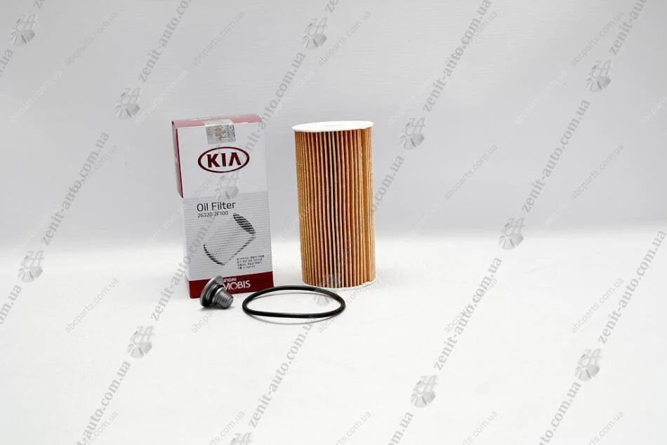 Фільтр масляний Service Kit (ущільнювач-1шт, пробка зливна з ущільнювачем-1шт) Mobis Hyundai/Kia/Mobis 26320-2F100 (фото 1)