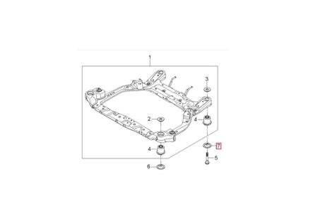 Фото опора заднього сайлентблока підрамника Accent (06-) (62473-1G100) Mobis Hyundai/Kia/Mobis '624731G100 Опора заднього сайлентблока підрамника Accent (06-) (62473-1G100) Mobis Hyundai/Kia/Mobis '624731G100